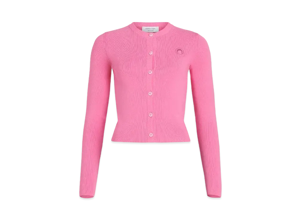 Marine Serre Core Knit Cardigan "Pink"