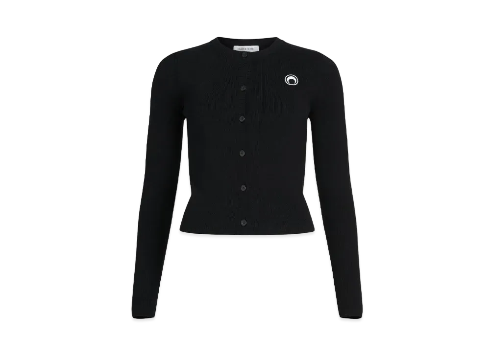 Marine Serre Core Knit Cardigan "Black"