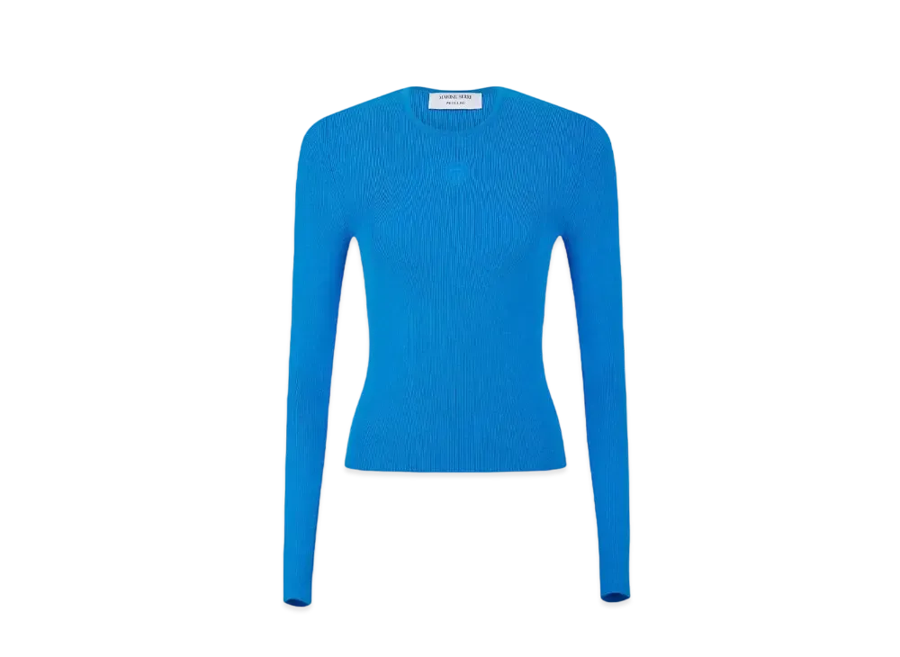 Marine Serre Core Knit Open Back Pullover "Blue"