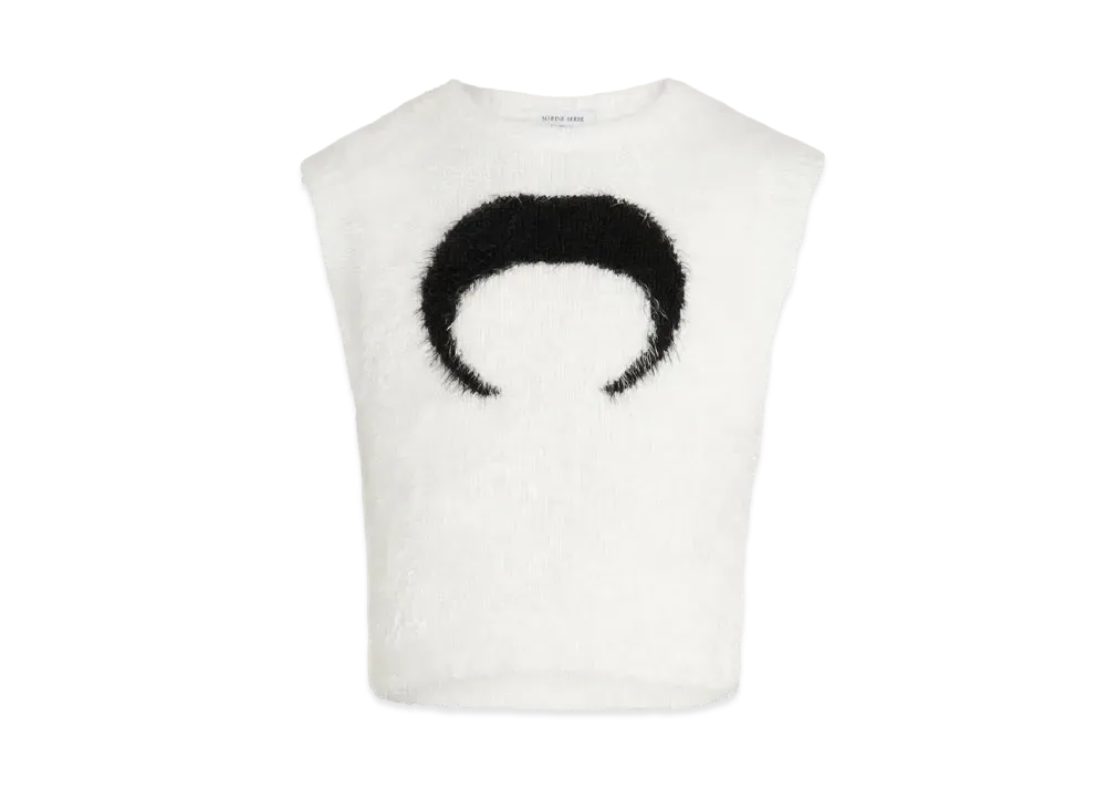 Marine Serre Wild Puff Knit Sleeveless Pullover "Off White"