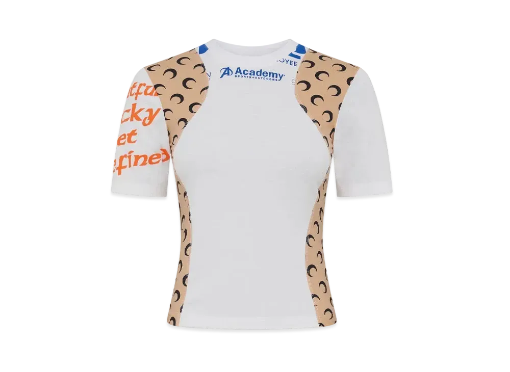 Marine Serre Regenerated Graphic T-Shirt Baby Fit T-Shirt "White"