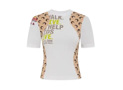 Marine Serre Regenerated Graphic T-Shirt Baby Fit T-Shirt "White #1"