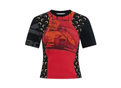 Marine Serre Regenerated Graphic T-Shirt Baby Fit T-Shirt "Red"