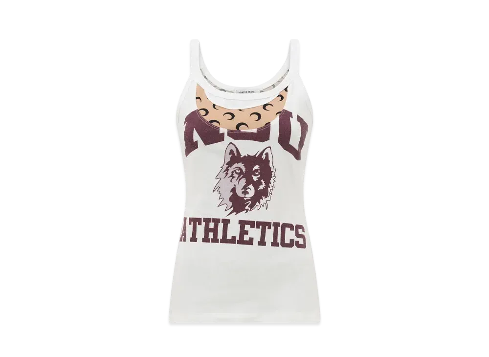 Marine Serre Regenerated Graphic T-Shirt Tank Top "White"