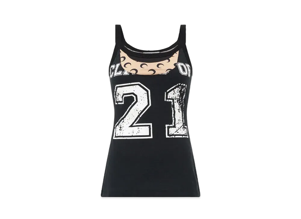Marine Serre Regenerated Graphic T-Shirt Tank Top "Black #1"
