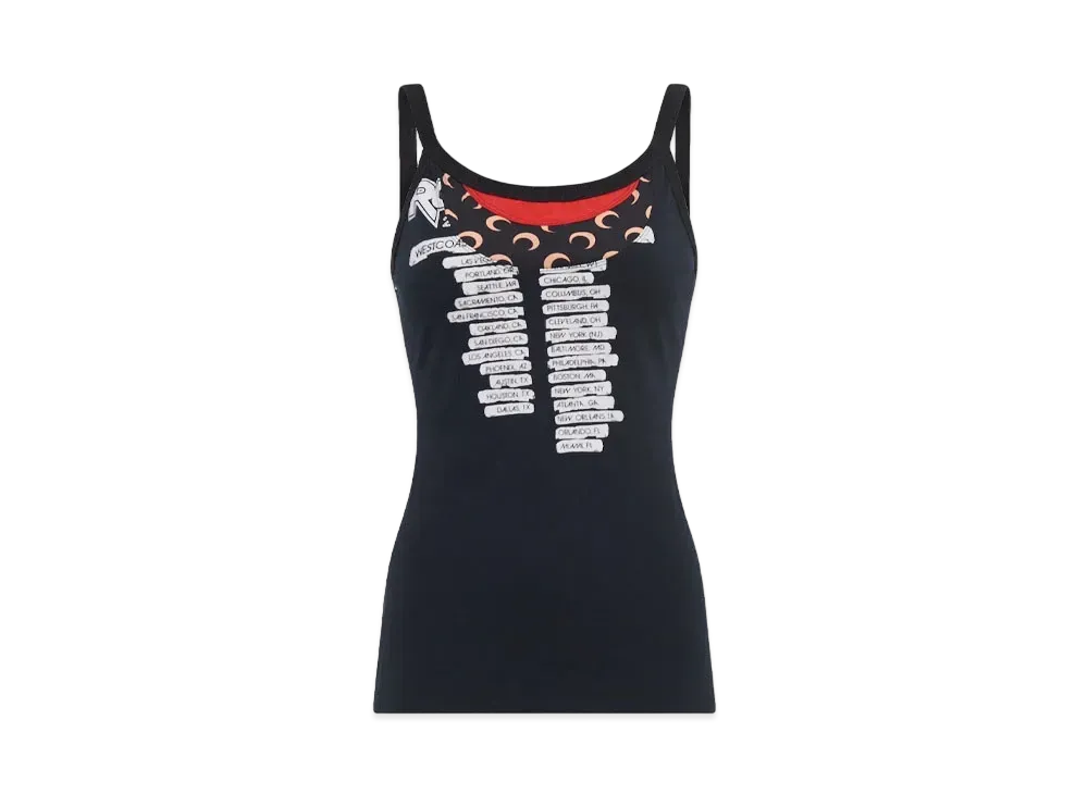 Marine Serre Regenerated Graphic T-Shirt Tank Top "Red"