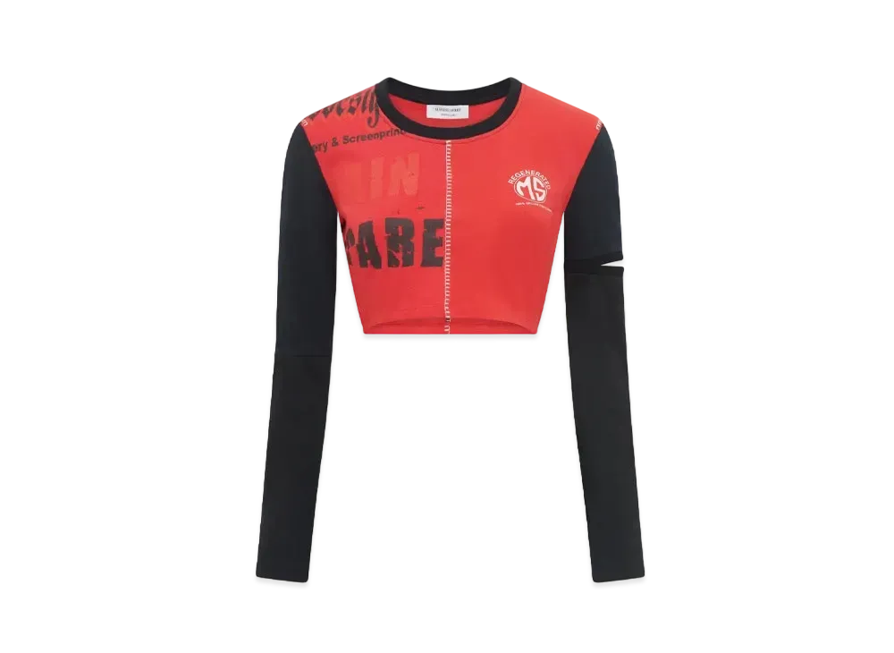 Marine Serre Regenerated Graphic Cropped T-Shirt "Red #2"