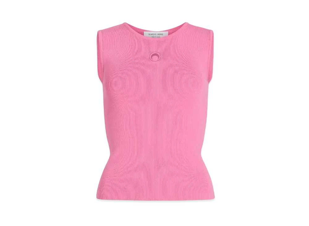 Marine Serre Core Knit Sleeveless Pullover "Pink"