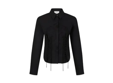 Marine Serre Regenerated Household Linen Corset Shirt "Black"