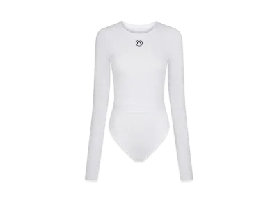 Marine Serre Organic Cotton Bodysuit "White"