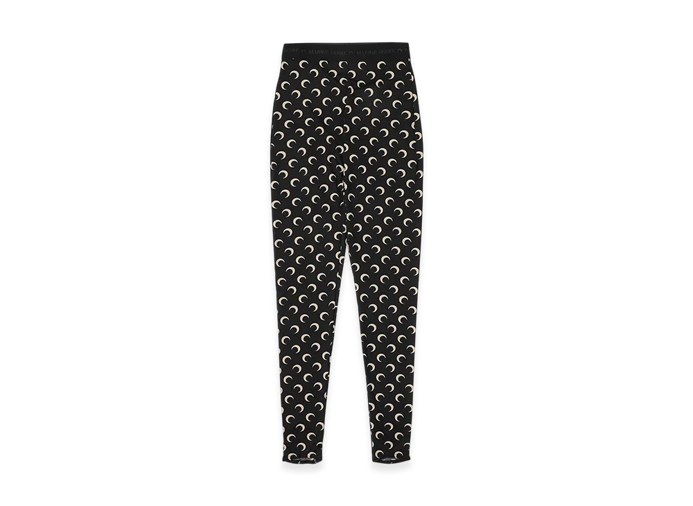 Marine Serre Regenerated All Over Moon Jersey Leggings "Black/Tan"