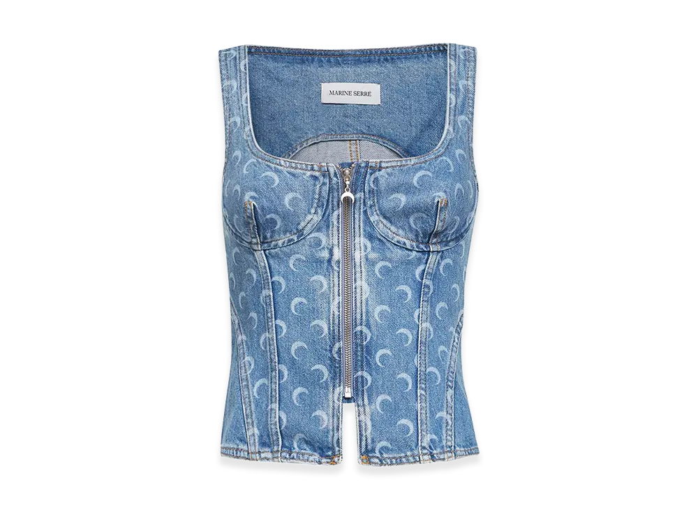 Marine Serre Women's Top "Clear Blue"