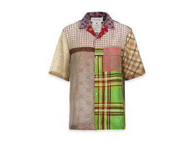 Marine Serre Women's 'Regenerated Silk Scarves Bowling' Shirt "Multi"