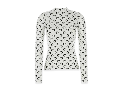 Marine Serre Women's Printed Stretch Nylon Top "White"