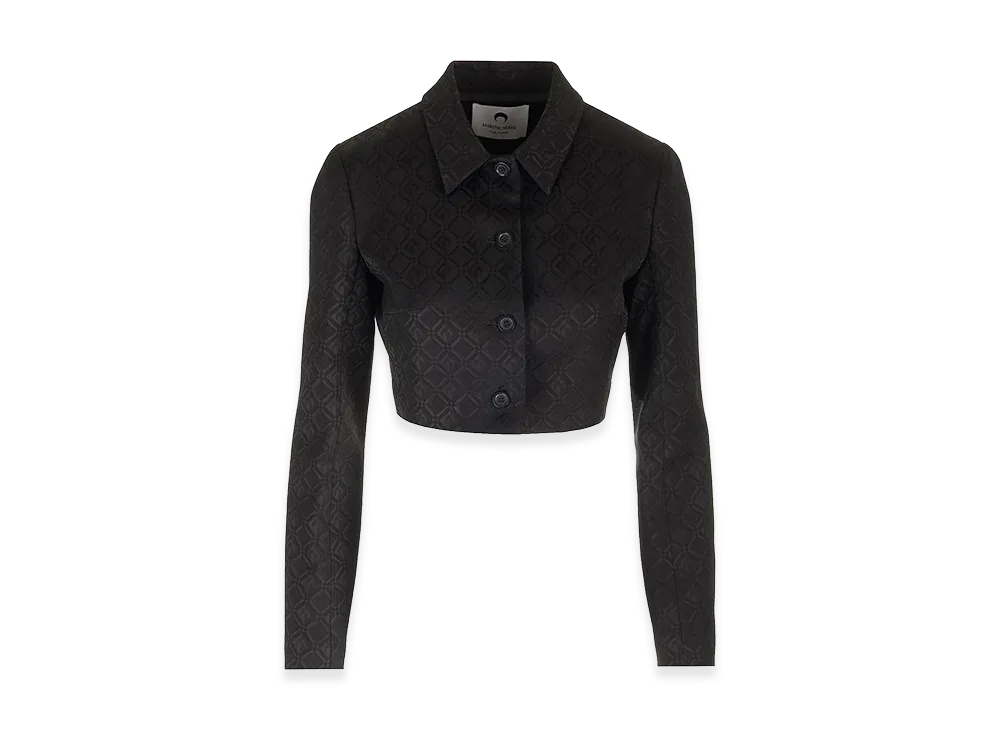 Marine Serre Women's "Moon Diamond" Jacquard Jacket "Black"
