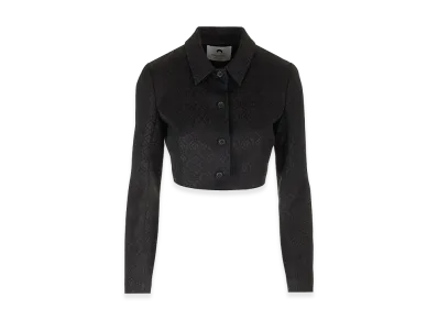 Marine Serre Women's "Moon Diamond" Jacquard Jacket "Black"