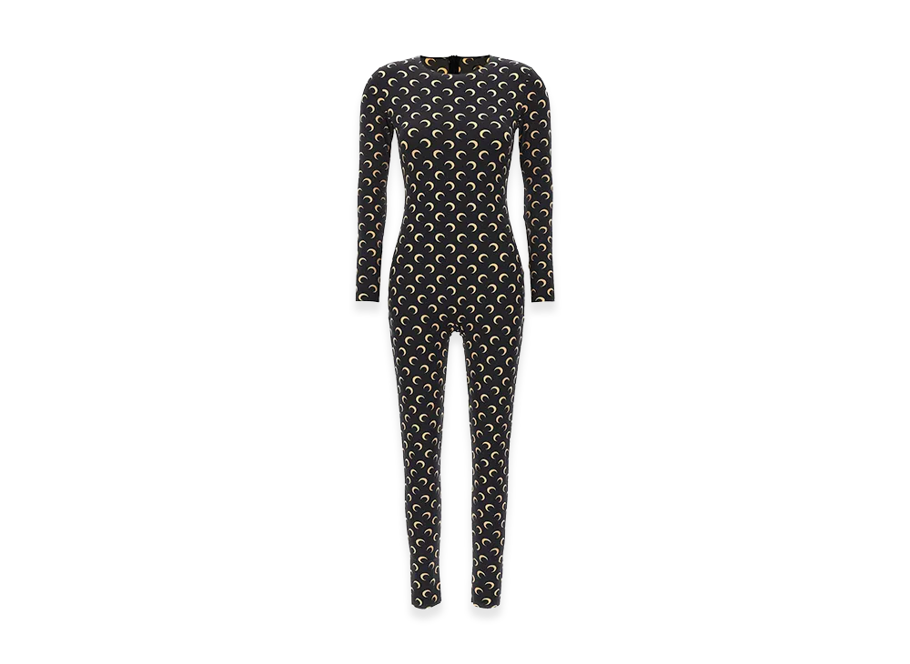 Marine Serre Women's 'Moon Printed' Catsuit "Black"