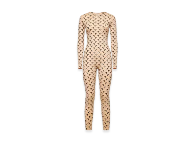 Marine Serre Women's 'Moon Printed' Catsuit "Beige"