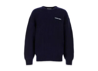 Marine Serre Wool Sweater "Navy Blue"