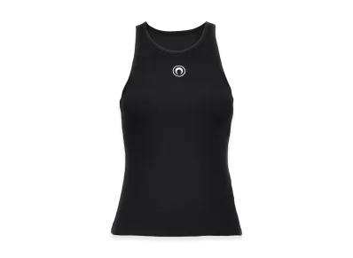 Marine Serre Women's Stretch Cotton Tank Top "Black"