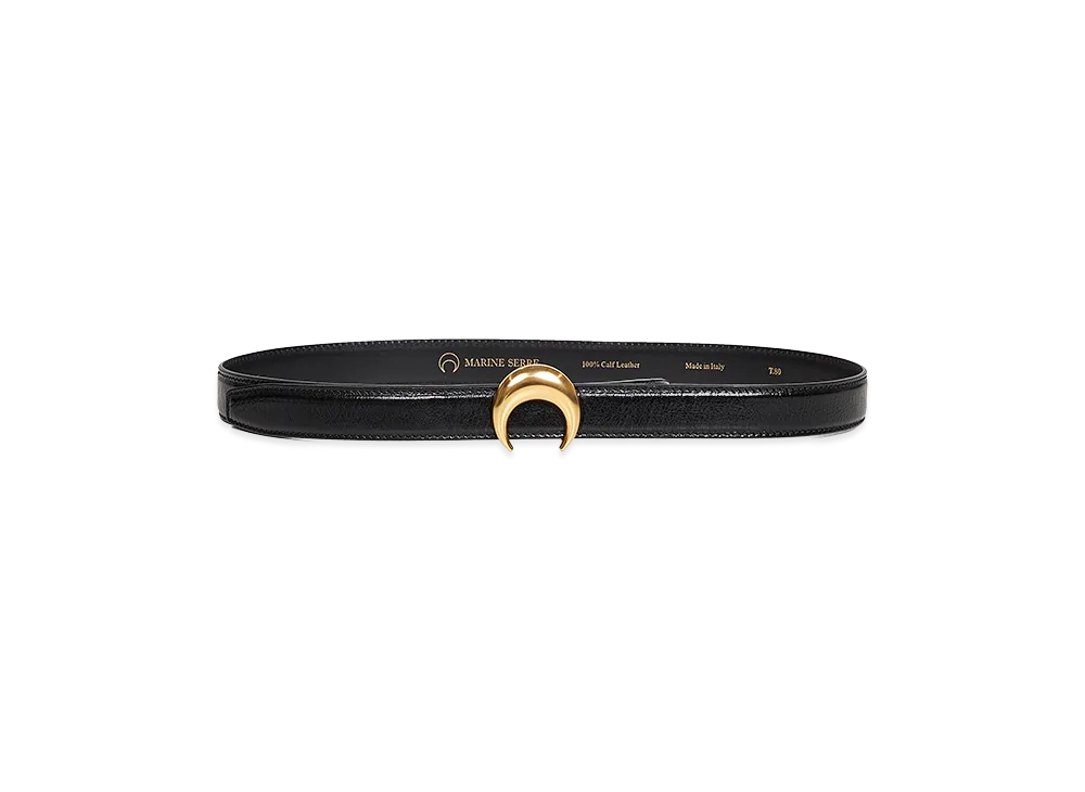 Marine Serre Women's Belt With Buckle "Moon" "Black"