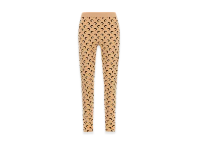 Marine Serre Women's 'Moon Printed' Leggings "Beige"