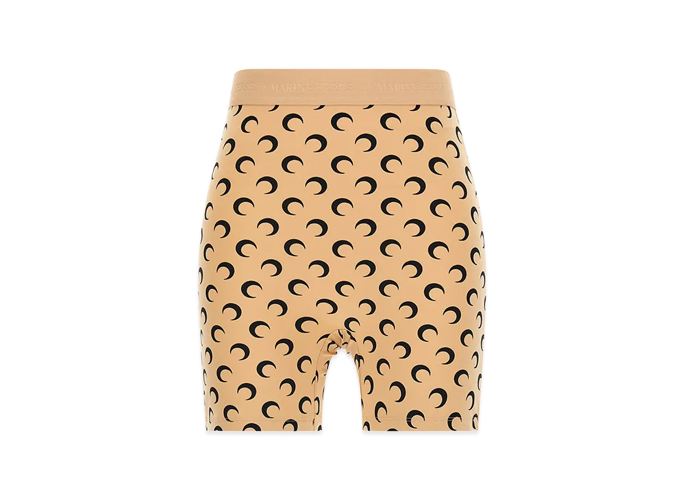 Marine Serre Women's 'Recycled Moon' Biker Shorts "Beige"