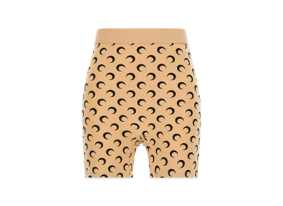 Marine Serre Women's 'Recycled Moon' Biker Shorts "Beige"