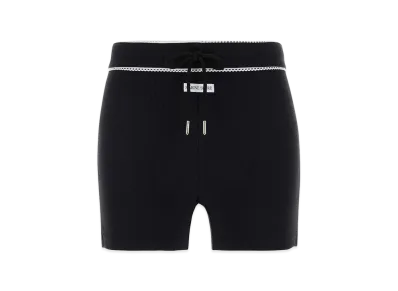 Marine Serre Women's Stretch Cotton Shorts "Black"