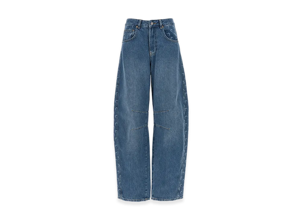 Marine Serre Women's Barrel Jeans "Light Blue"