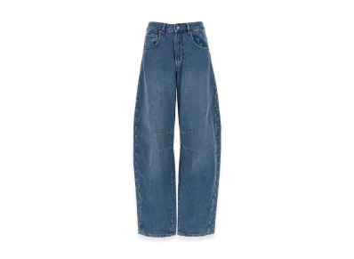 Marine Serre Women's Barrel Jeans "Light Blue"