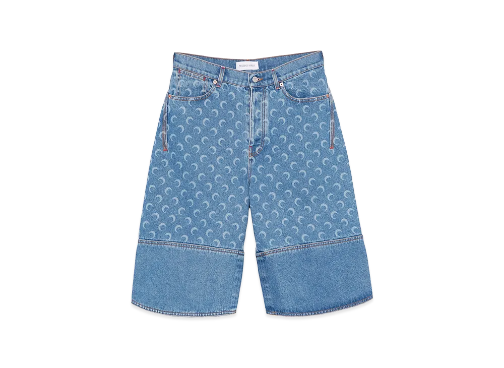 Marine Serre Shorts "Clear Blue"