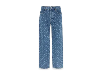 Marine Serre Printed Denim Jeans "Blue"