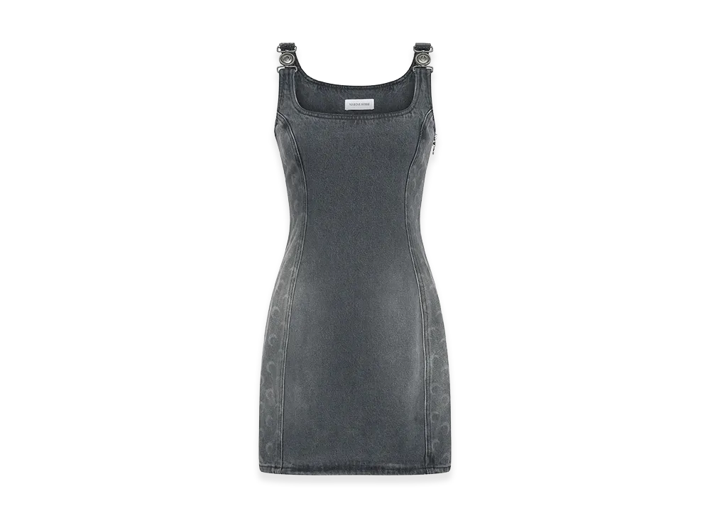Marine Serre Women's "Moon Laser" Mini Dress "Gray"