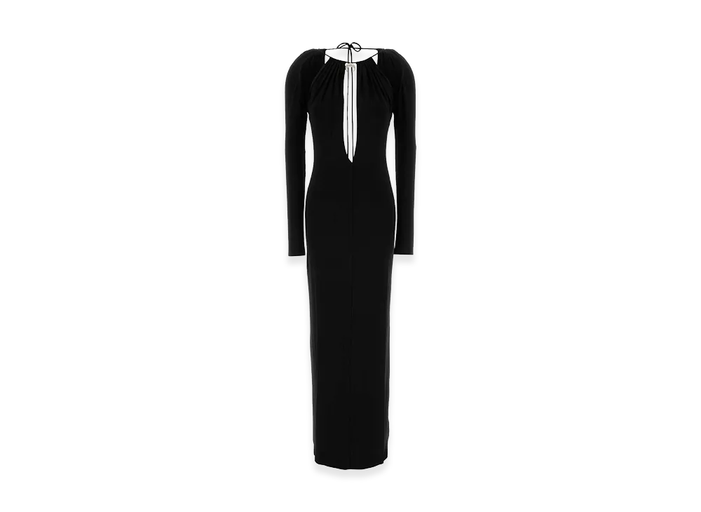 Marine Serre Women's Jersey Long Dress "Black"