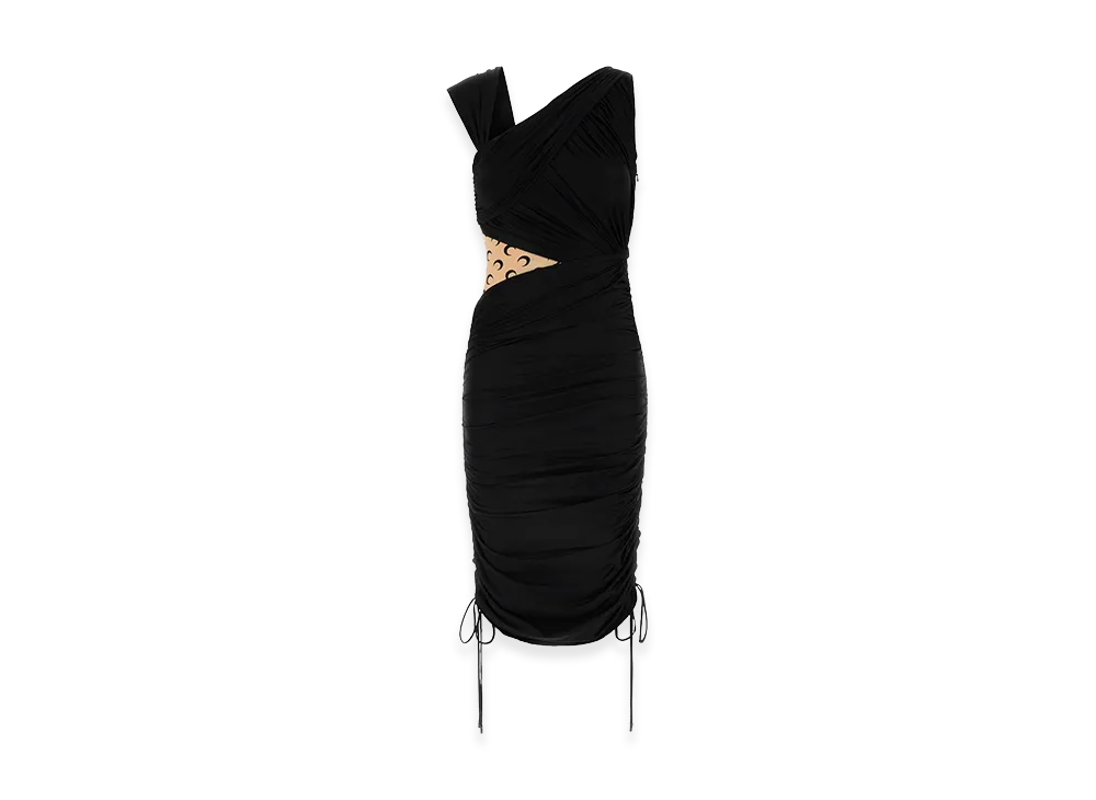 Marine Serre Women's Stretch Nylon Dress "Black"
