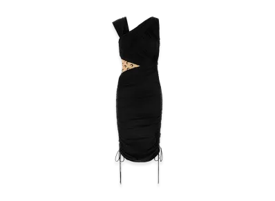 Marine Serre Women's Stretch Nylon Dress "Black"