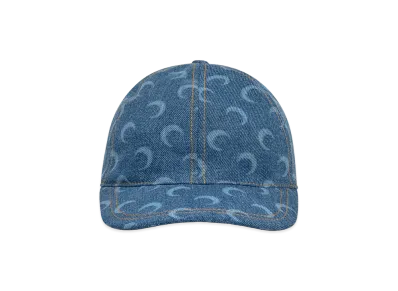 Marine Serre Women's Denim Moon Baseball Cap "Light Blue"