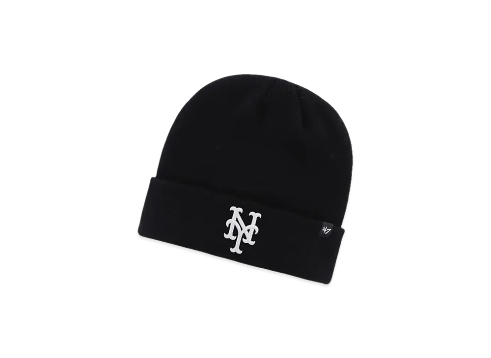 47 MLB Raised Cuff Knit "Mets Black"