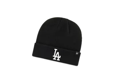 47 MLB Raised Cuff Knit "LA Black White"