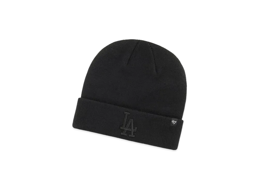 47 MLB Raised Cuff Knit "LA Black Black"