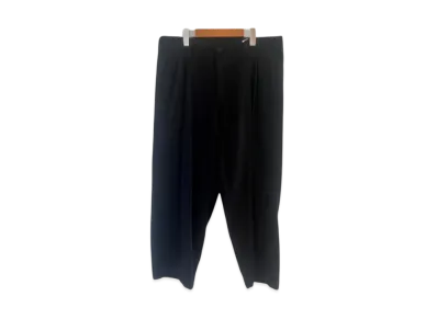 Y's for men Wool Gabardine 12-Tucks Pants "Black" MS-P22-100-2S24