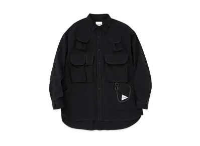 and wander Multi Pocket Ls Shirt "Black"
