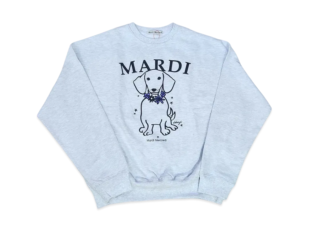 Mardi Mercredi Sweatshirt Swing The Tail Ddanji Flower Necklace "Heather Purple"