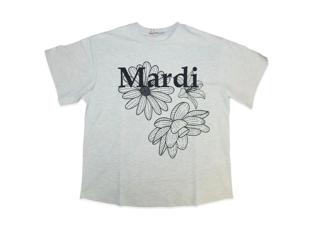 Mardi Mercredi Tshirt Triple Flower "Oatmeal Black"