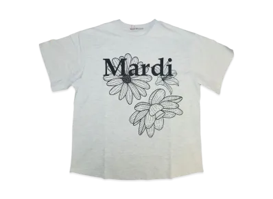 Mardi Mercredi Tshirt Triple Flower "Oatmeal Black"