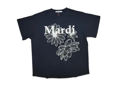 Mardi Mercredi Tshirt Triple Flower "Navy White"