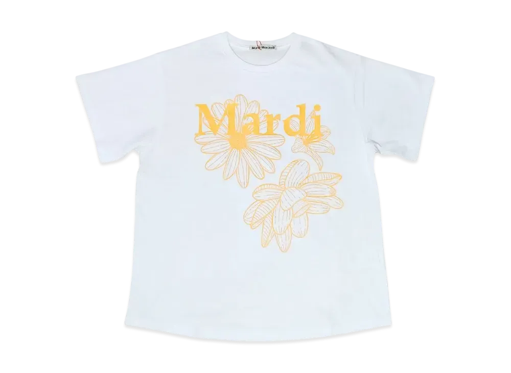 Mardi Mercredi Tshirt Triple Flower "White Tangerine"