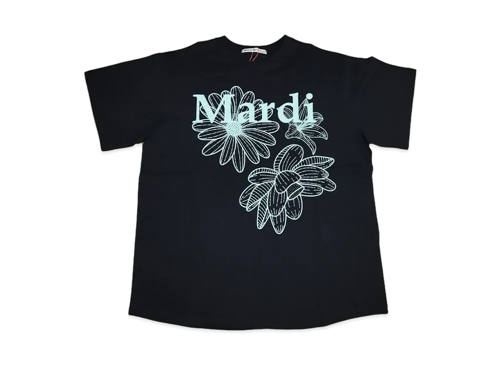 Mardi Mercredi Tshirt Triple Flower "Black Mint"