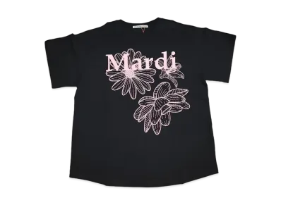 Mardi Mercredi Tshirt Triple Flower "Black Pink"